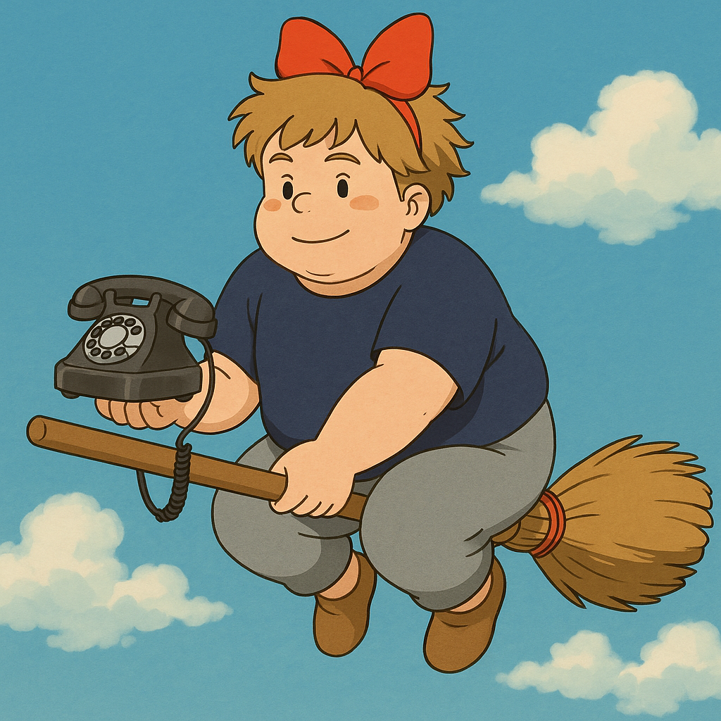 Paul liefert ein Telefon aus